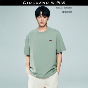 GIORDANO Men T-Shirt Pure Cotton 100% Cotton T-Shirt Casual Stylish Trendy Elegant Comfortable Fashion Classic 18026720