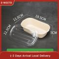E-WOITD 10 50PCS Disposable packing boxes, takeout boxes, snack boxes and disposable food boxes with PET LIDS and kraft paper are available. 