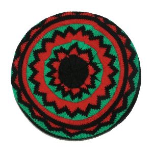HEALMEYOU Crochet Jamaican Knitted Hat Stripe Rainbow Color Hippie Beret Fashion Warm Reggae Hat Men