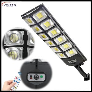 LED Solar Street Light with Remote Control and Motion Sensor for Yard and Driveway 50W IP65 Waterproof Outdoor Lighting