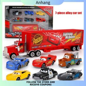 Pixar Car 7-piece/set Childrens Lightning McQueen Jackson Storm Childrens Die Cast Metal Car Model Set Boys Toys