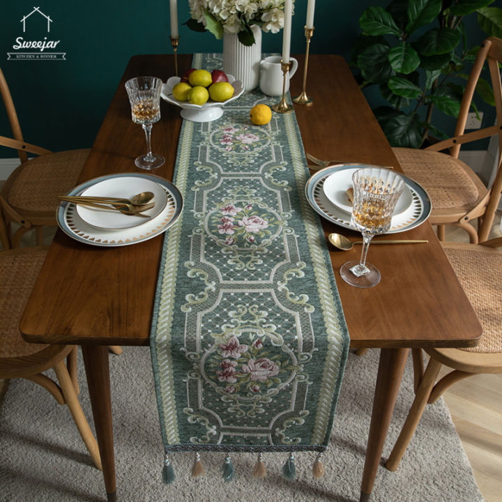 Khăn Trải Bàn Có Tua Rua Chenille Bảng Vải Cho Tủ TV Bàn Ăn Giáng Sinh ...