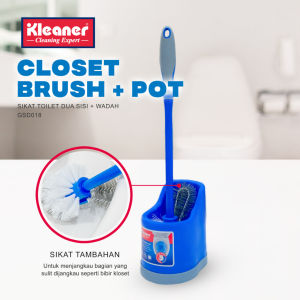 Kleaner Sikat Kloset Dua Sisi Dengan Wadah 1 Set Karet Lembut Closet Brush Pembersih Kamar Mandi