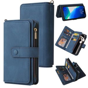 New Phone Case For Vivo Y16 Y02S Y35 Y22 Y22S Y15S Y15A Y01 Y33T Y21T Y21E Y76 5G Y21 Y21S Y33S Magnetic Leather Wallet 15 Card Slot Flip Cover Casing