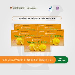 30 Sachet - Paket Sido Muncul Vitamin C 1000 mg Orange (5 Pack)