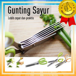Gunting Sayur 5 Lapis Gunting Serbaguna Gunting Dapur Multifungsi - Alat Potong
