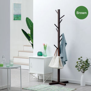 Bamboo Coat Rack Stand 165CM 3Layers Storage Wood/Brown Bedroom Bag Rack Stand Organizer Wooden Clothes Rack