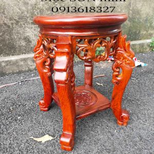 Đôn rồng tròn gỗ hương sịnđôn bày đồđôn kê đồ cỡ kích thước đôn mặt tròn 30cm cao có 405060