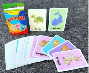 Flash Cards Animal / Shape /Colour/Telling Time/Fruits/Body Parts/Vegetables/Food & Drink Flash Card and Phonics cards