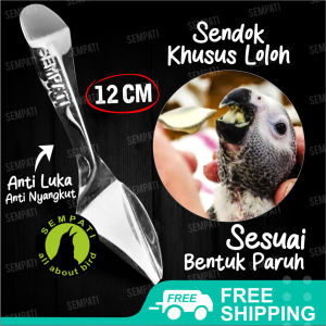 SEMPATI  Sendok Lolohan Burung Parrot Lovebird Sendok Stainles Merek Sempati Sendok Khusus Loloh Pakan Makan Bayi Baby Piyik Burung Alat Suap Kucing Anjing Sugar Glider SDKSEM