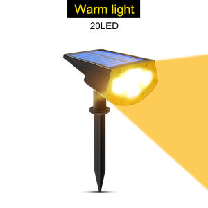 Solar Spotlights Outdoor Solar Landscape Lights Waterproof Adjustable 2 in 1 Wall Lamp for Patio Pathway Yard Garden Driveway Pool