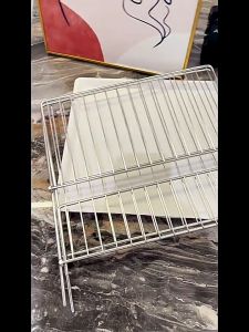 Foldable Dish Drainer Rack X Shape Kitchen Drying Tray Tabletop Cup Holder Storage Rak Pinggan