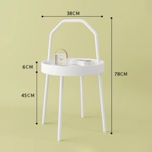 โต๊ะกลางโซฟา โต๊ะข้างเตียง รุ่น DD114 โต๊ะเหลี่ยมวางถาด มีล้อ พลาสติกอย่างหนา
