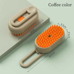 Steamy Dog Brush Electric Spray Cat Hair Brush 3 in1 Dog Steamer Brush for Massage Pet Grooming Removing Tangled and Loose Hair