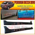 PERODUA BEZZA 2016-2019 DRIVE 68 STYLE FULLSET BODYKIT (68,D68) SKIRT LIP FOR BEZZA FRONT SKIRT SIDE SKIRT REAR SKIRT. 