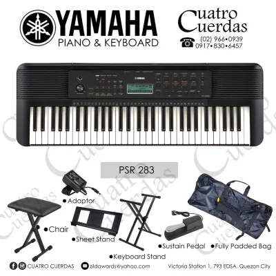 Yamaha PSR-E283 Original Not Sticker 61-Keys Portable Keyboard