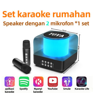 TOYA 303 Bluetooth Speaker dengan mic Speaker karaoke RGB Warna Bluetooth Speaker 2 MIC HD Kualitas Suara 4.0 inci / 100W