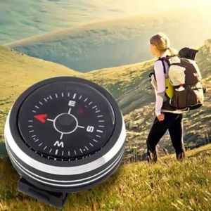 MUBAI Survival Hiking Camping Watch Strap Button Compass Pocket Bracelet