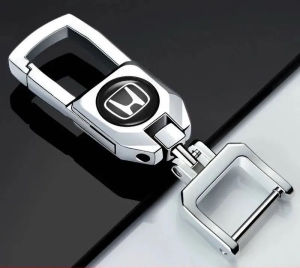 high quality leather for Honda key cover Remote key case with key holder fod Car Logo keychain Creative Alloy Metal Civic City CR-V Jazz Accord Odyssey Brio Mobilio Fit HR-V Pilot Shuttle Legend CR-Z CRX Freed Integra S2000
