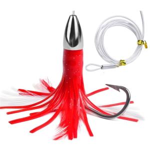 Mực giả trolling lures nước mặn bạch tuộc mồi đầu kim loại bạch tuộc mực giả mồi mực giả trolling lures