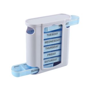 CRUSHES 4-Compartment Pill Box Monthly Weekly  Box Portable Plastic  Storage 7 Days