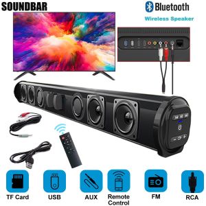 20w Portable Wireless Column Soundbar Bluetooth Speaker Powerful 3D Music Sound bar Home Theater Aux 3.5mm TF For TV PC