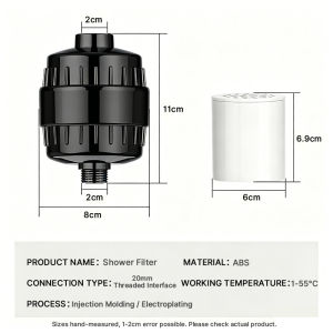 Cleanse Shower Filter  For Rain Handheld Fixed Showers  20 Layers of Water Filtration