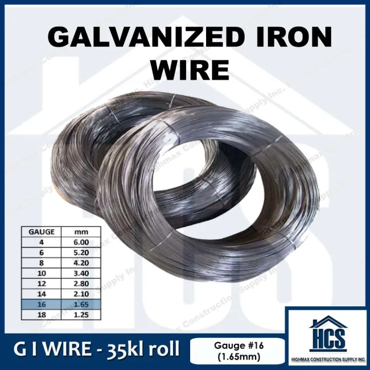 Galvanized Iron Wire GI Wire Gauge 16 (35kgs) Hot-Dipped