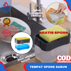 Tempat Sabun Cuci Dan Gratis Spons 2in1 Dispenser Sabun Cuci Piring Viral Tempat Sabun Cuci Piring Holder Spons Cuci Piring  Otomatis Gratis Ongkir Bisa COD