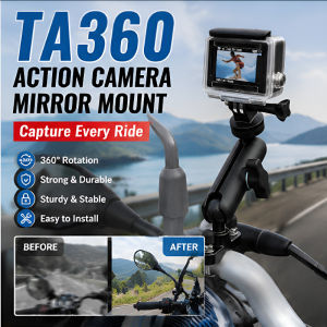 JMY TA360 Action Camera Mount GoPro Accessories 360 Degree Rotation Motorcycle Bicycle Handlebar Mount