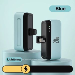 20W 5000mAh CCC 3C Certified Mini Power Bank Fast Charging Type-C and iPhone Lightning Built-in Output Capsule