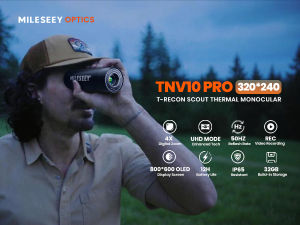 MiLESEEY TNV10 PRO 320x240 IR Night Vision 13mm 50Hz Aircraft Mg-Al Alloy Handheld Thermal Camera Night Vision Imager Hot Spot Tracking