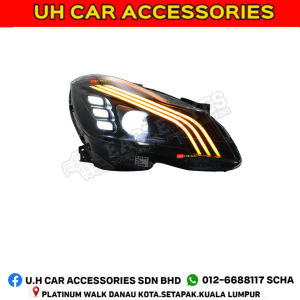 MERCEDES BENZ C-CLASS W204 2012-2014 PROJECTOR LED HI-LO BEAM SEQUENTIAL SIGNAL WELCOME LIGHT HEADLAMP