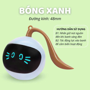Bóng đồ chơi cho mèo FOFOS Đồ chơi banh tròn ma thuật cho mèo Cảm biến tự động Đèn LED Đuổi bắt vui nhộn giám stress