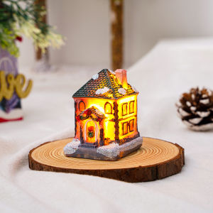 Elegant Luminous Miniature Christmas House Ornaments Set - Festive Holiday Home Decor