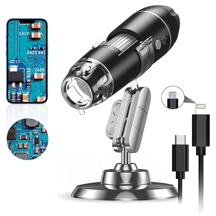1Set Digital Microscope Camera USB 1440P HD Inspection Camera 50X-1600X ...
