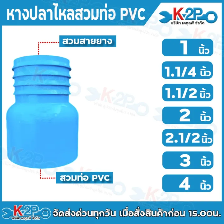 ข้อต่อหางปลาไหล PVC สีฟ้า ทนทาน หลากหลายขนาด