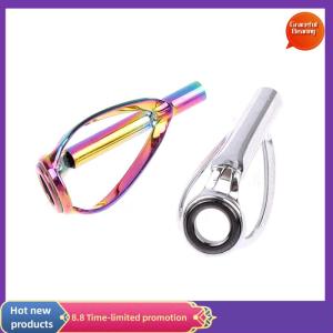 Graceful 1pc Sliver Rainbow Top Tip Guide Ring Free of Tangle for Spinning Casting Fishing Rod