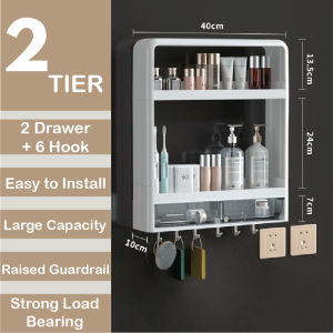 Wall Shelf Hanging Non Drill Rack Shelf Floating Kitchen Rack Bathroom Wall Storage Rack Living Room Mounted Shelf Rack