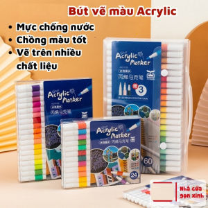 [Giá Hủy Diệt] [ComBo] 60 Cây Bút màu Acrylic Marker Cao Cấp Quà Tặng Đặc Biệt Cho Kỳ Thi
