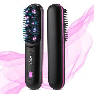 Cordless Hair Straightener Brush 3 Temperature Electric Negative Ions Ceramic Anti-Scald Heated Comb Hair Styling Tools2026