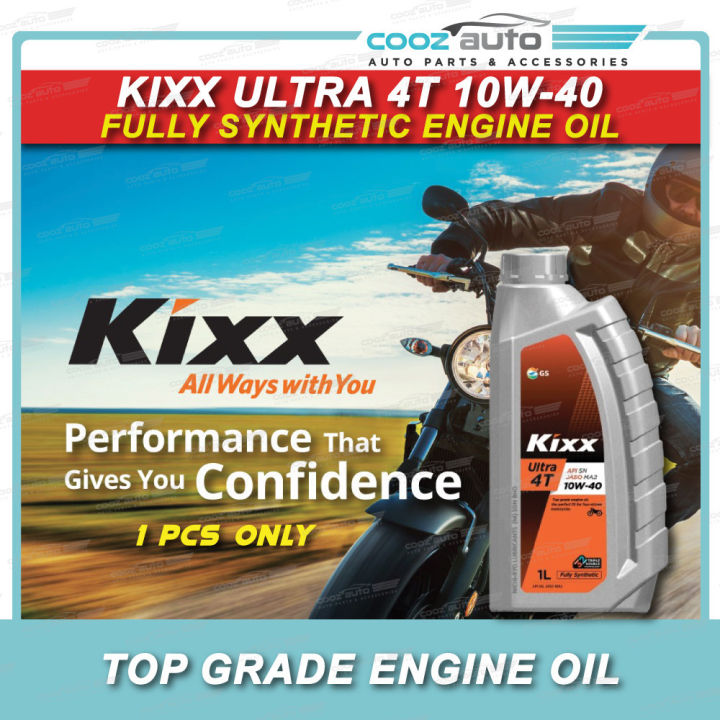 Kixx ULTRA 4T 10W40 10W-40 Fully Synthetic Oil Motorcycle Engine Oil (1 ...