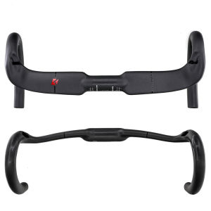 Premium Carbon Fiber Road Bike Drop Bar 31.8mm Clamp One-Piece Aerodynamic Design for Control Comfort & Vibration Damping