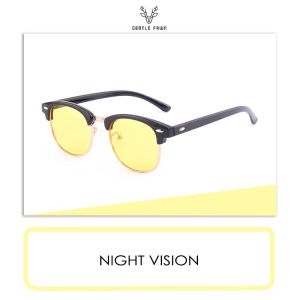 Gentle Fawn Kacamata Hitam Sunglasses Polarized Half Frame Series Bahan Tr90+Metal Model Club Master Fashion Pria Wanita Trendy