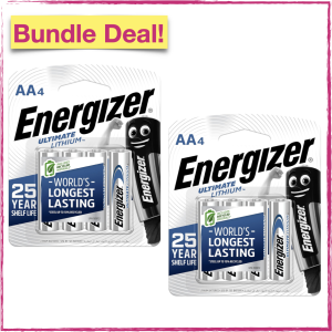[Bundle of 2] Energizer Ultimate Lithium AA Batteries (2 Cards 8 pcs)