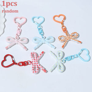 5pcs ngọt ngào nơ màu kẹo Keychain cô gái Y2K Móc chìa khóa dễ thương đồ treo Charm Gắn Túi trẻ em Quà tặng