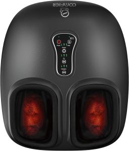 CF-5212 Comfier Premium Shiatsu Foot Massager with Heat & Vibration | Rolling Compression for Plantar Fasciitis & Neuropathy | 1-Year Warranty