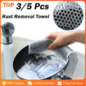 Kitchen Magic Cleaning Cloth Rust Removal Steel Wire Cleaning Rag Multifunction Dish Towel
