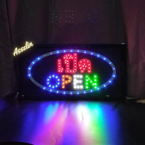 ป้ายไฟสำเร็จรูป รุ่น เปิด OPEN ป้ายไฟLED ตกแต่งร้านค้า (ขนาด48X25X2ซม.) มีบริการรับทำป้ายไฟ LED