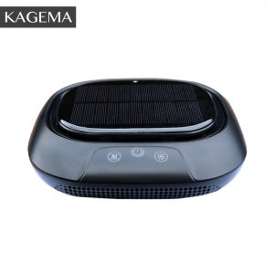 KAGEMA Portable Ionizer Solar Car Air Purifier With Negative Ion UVC Germicidal Lamp Multilayer Filter Automatic Induction Start And Stop Built-In Aromatherapy Card Slot Air Purifer